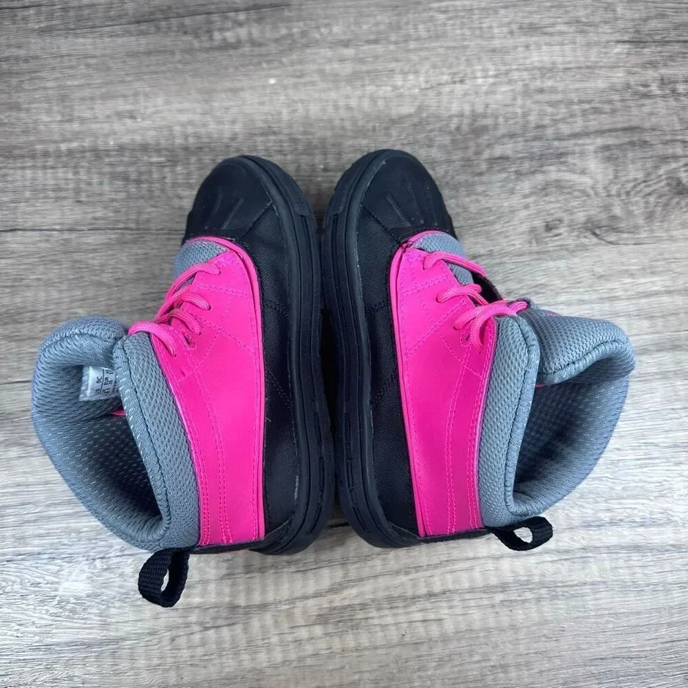 Nike~Girls Toddler~ACG Woodside 2 High Pink/Black/Gray Boots~Size 9C (524878-600